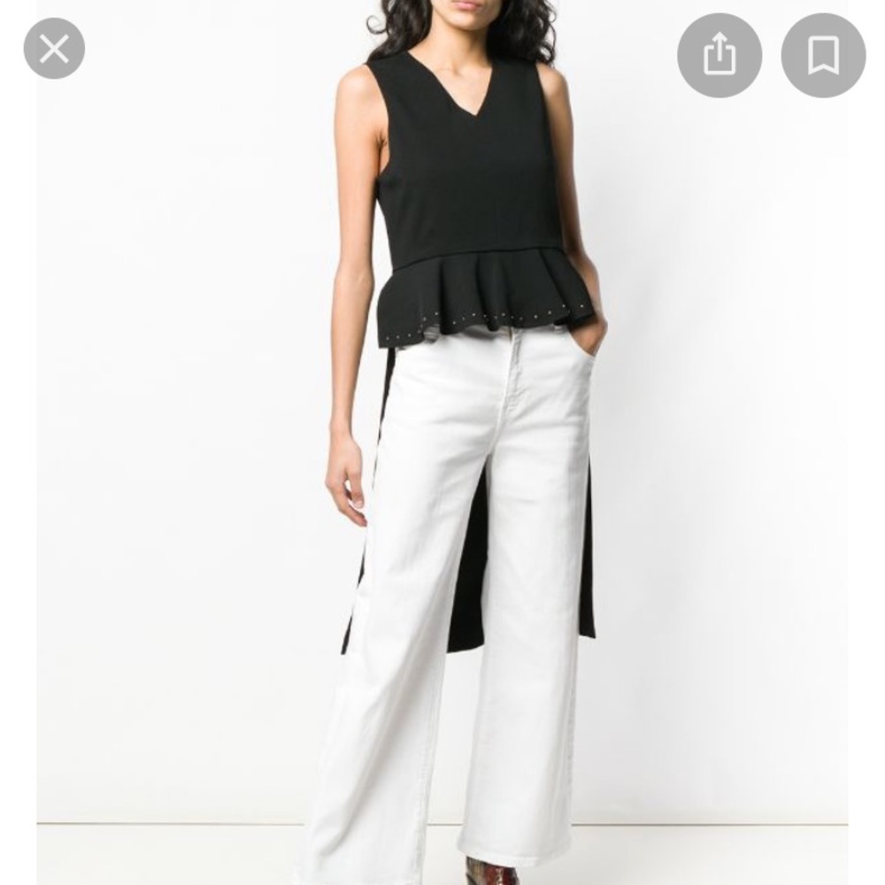 See by Chloe Peplum Studded Black High / Low Top